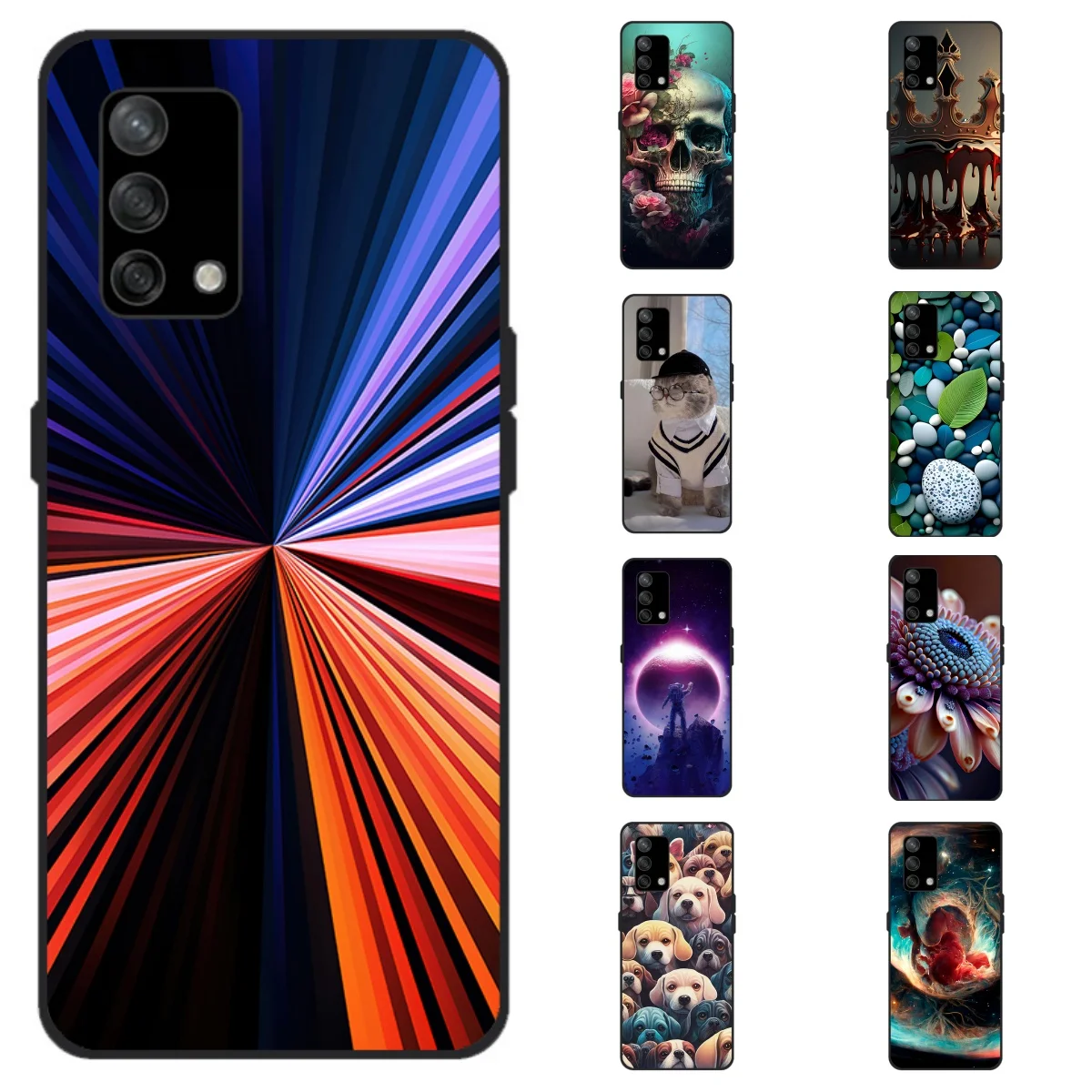 Case For Oppo Reno6 Lite Black TPU Soft Silicon Phone Back Cover For OPPO Reno 6 Lite Funda CPH2365 Capa Shockproof Bumper Coque