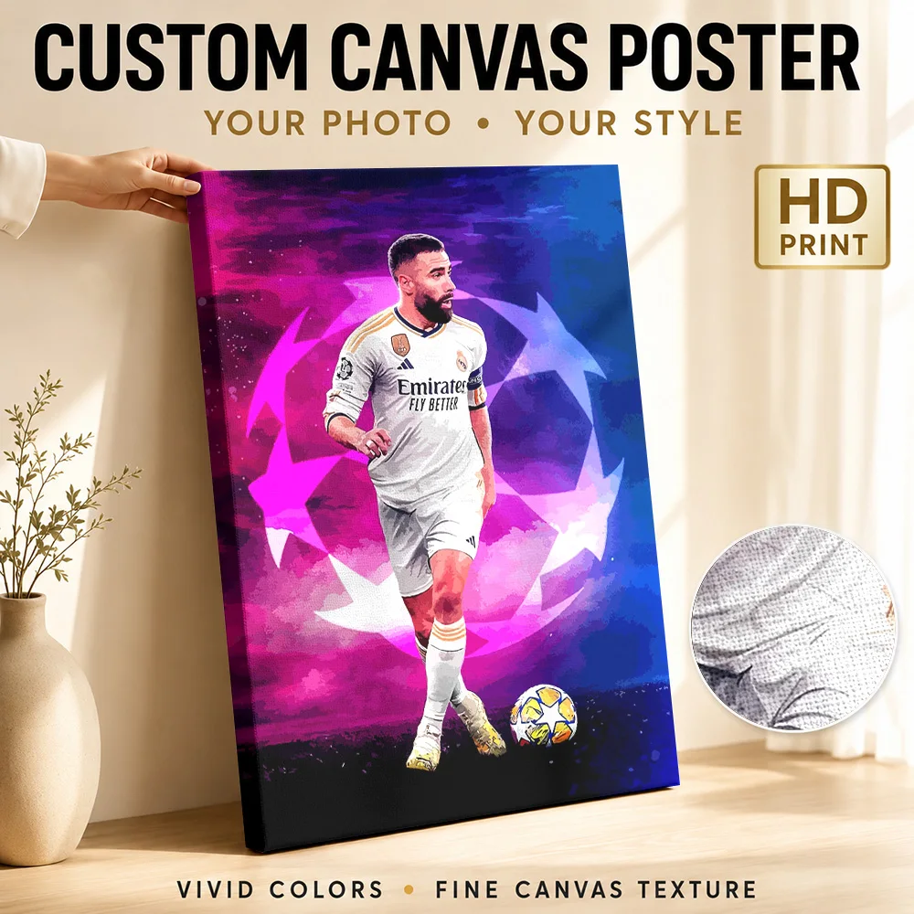 CARVAJAL Canvas Painting Poster Customized Photo Sports Portrait Wall Art for Bedroom Gym Decor Collectible Ready to Hang Gift