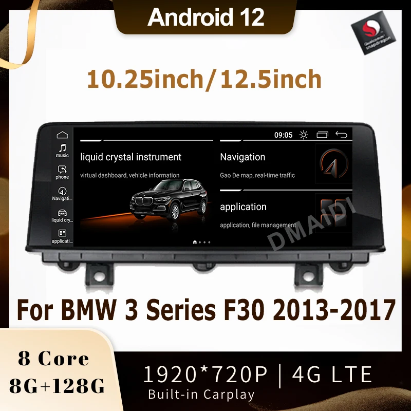 

Android 12 GPS Navigation Wireless Apple CarPlay Android Auto For BMW F30 F31 F34 F32 F33 F36 NTB EVO Multimedia Video Player