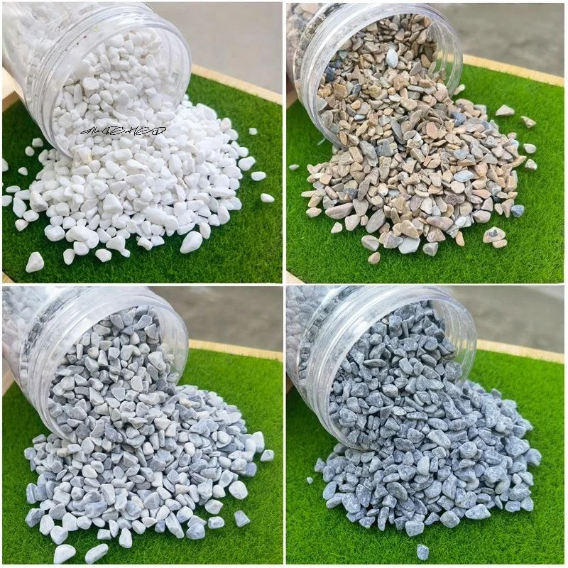 1 Set 100 g Mikrogies, simulierte kleine Steine für DIY-Sandtisch, Garten, Eisenbahn, Zug, Straßenpflastermaterial, Felsbodenszene