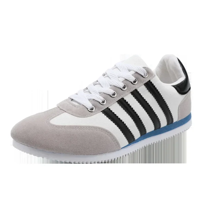 Chaussures de sport plates respirantes pour hommes, confortables, confortables, canisées, fitness en plein air, décontractées, tendance