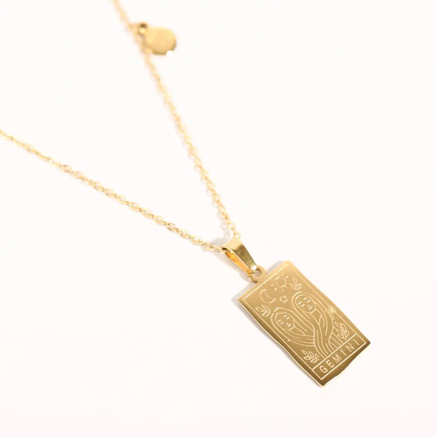 Vintage 12 Constellations Tarot Stainless Steel Necklace