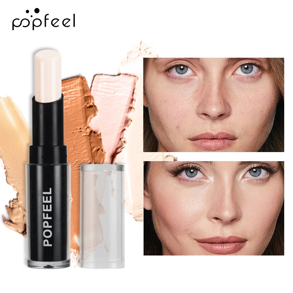 POPFEEL Stick correcteur haute couverture – Couverture à spectre complet pour les imperfections et le contour du visage – Disponible en 4 nuances.