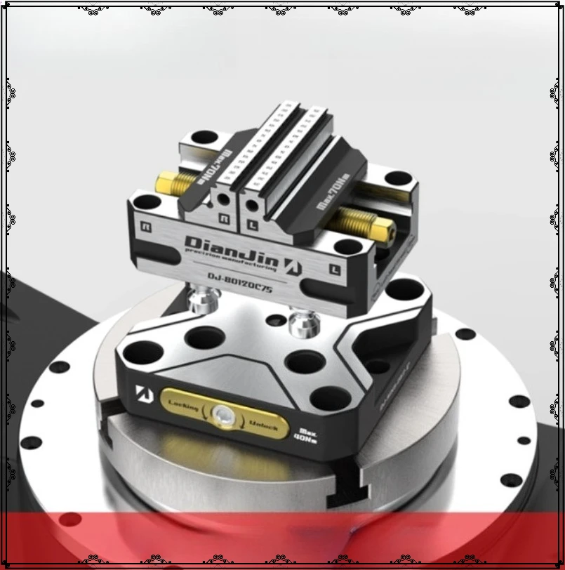 CNC 4/5 Axis Fixture Self-centering Vise D52 D96 Zero Point Quick Change Four Axis L Block Bridge Board
