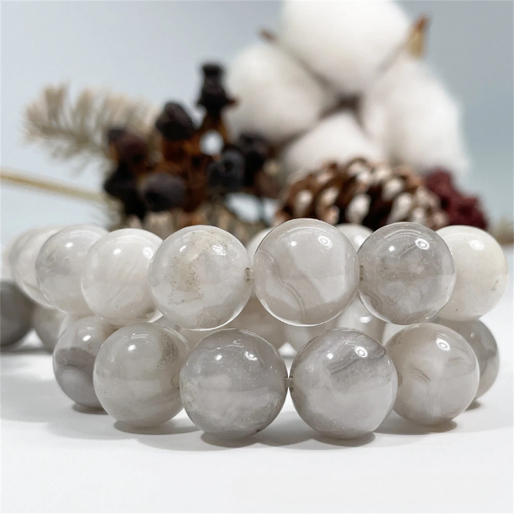 

Natural Stone White Crazy Agates Round Loose Beads for Jewelry Making Strand DIY Bracelet Necklace Onyx 6-12mm Wholesale