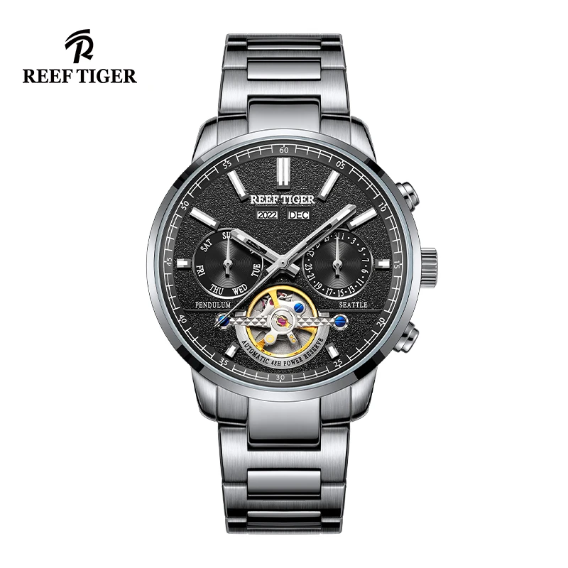 Reef Tiger/RT Top Quality Tourbillon Watch Men Automatic Mechanical Men Watches Bracelet Relojes Hombre RGA1667