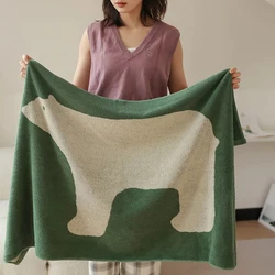 Cartoon Pattern Polar Bear Cotton Towel Combed Cotton Soft Face Towel 70*140cm Absorbent Bathtowel Household Towels Set Handdoek
