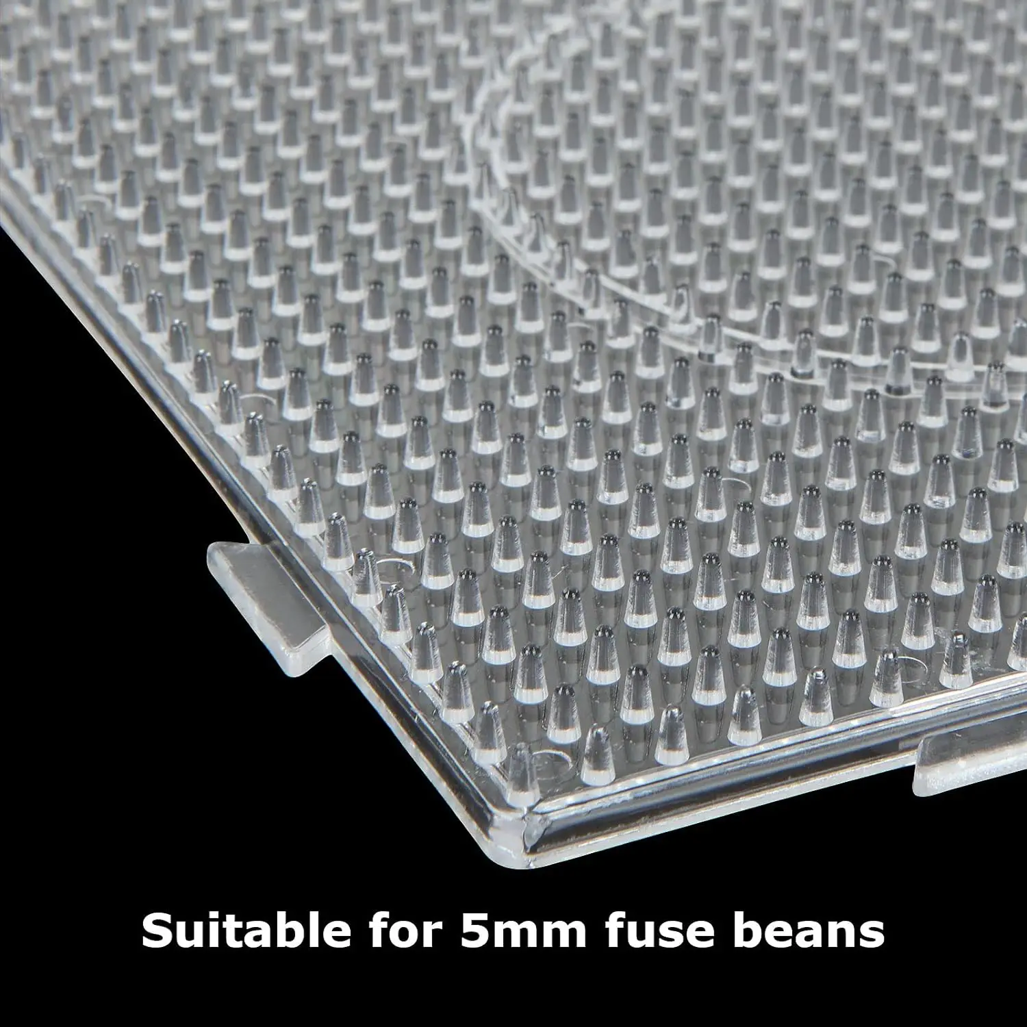 5mm Fuse Beads Pegboards Large Plastic Bead Pegboard Fuse Beads Boards with Beads Square Peg Boards Kit for Kids DIY Craft Beads