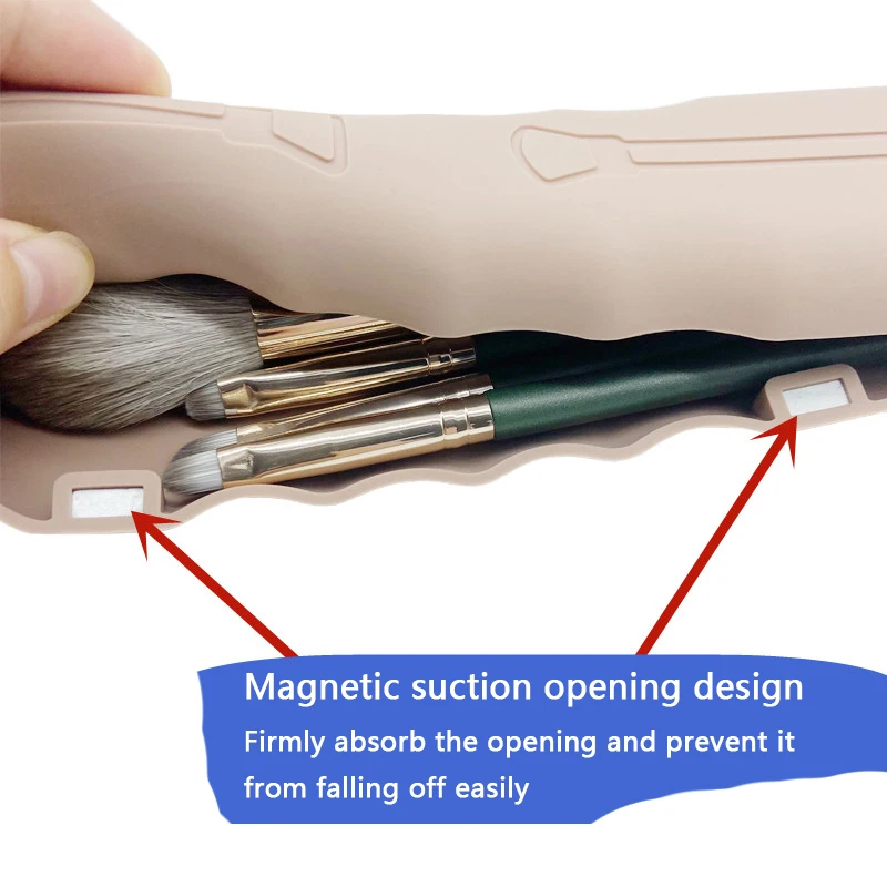 Новинка, Кисть для макияжа из силикагеля, для путешествий, искусственная женская сумка, органайзер, водонепроницаемый держатель для кистей для макияжа, для всех кистей