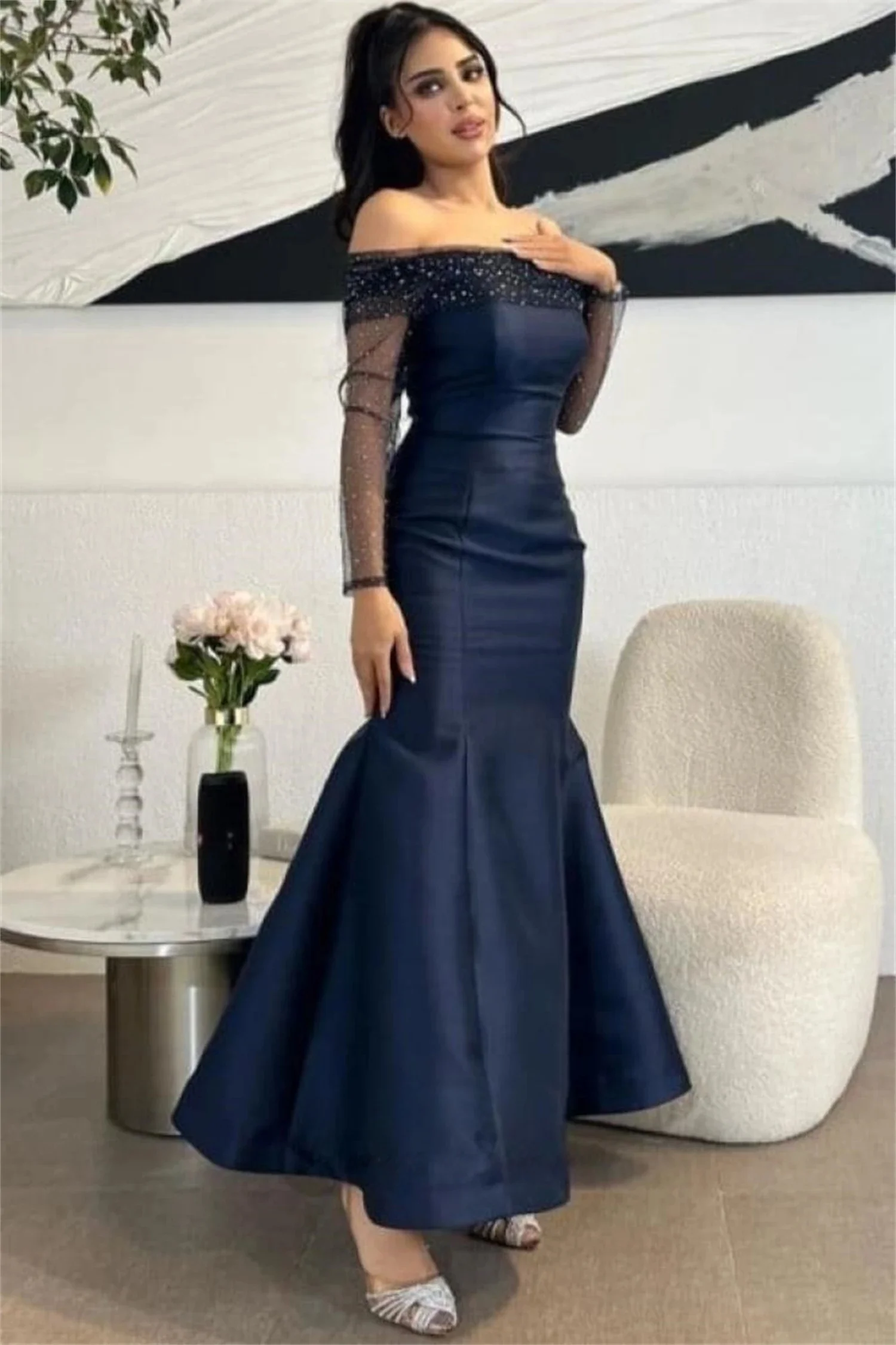 Frisado mangas compridas sob medida ocasião vestido de noite pastrol unisex jérsei retro dubai árabe saudita israel baile personalizado