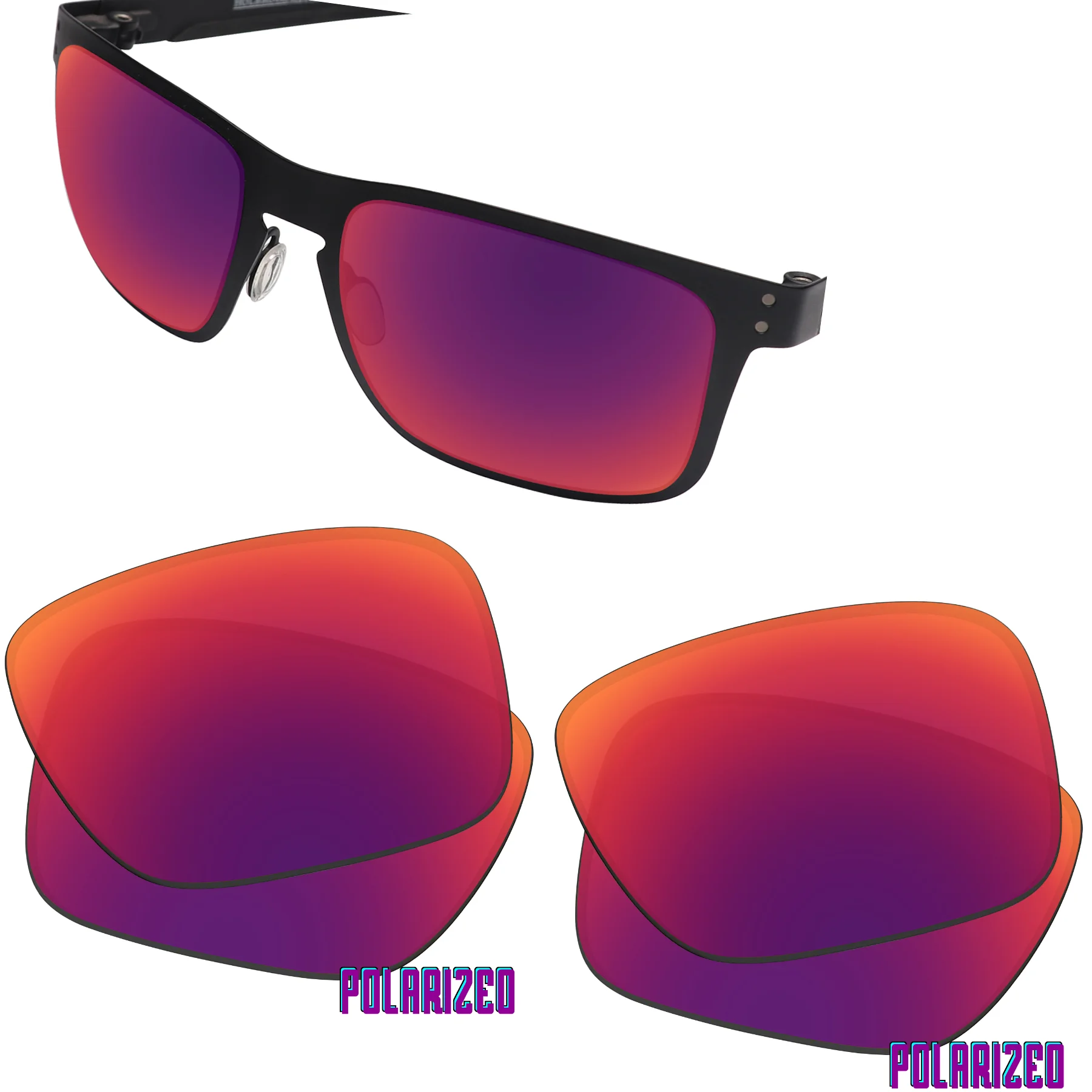 SunglassDoctor Polarized Replacement Lenses for Oakley Holbrook Metal OO4123 55mm Sunglasses - Multiple Options