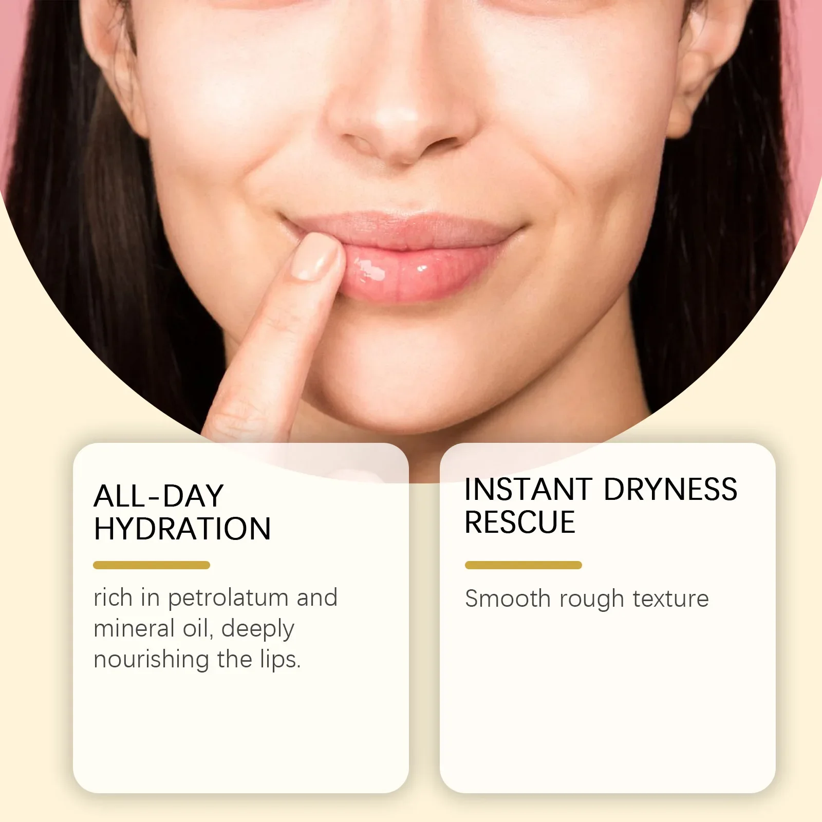 EELHOE Balsamo per labbra idratante, trucco idratante idratante portatile leggero e non appiccicoso Doppia cura notturna prima