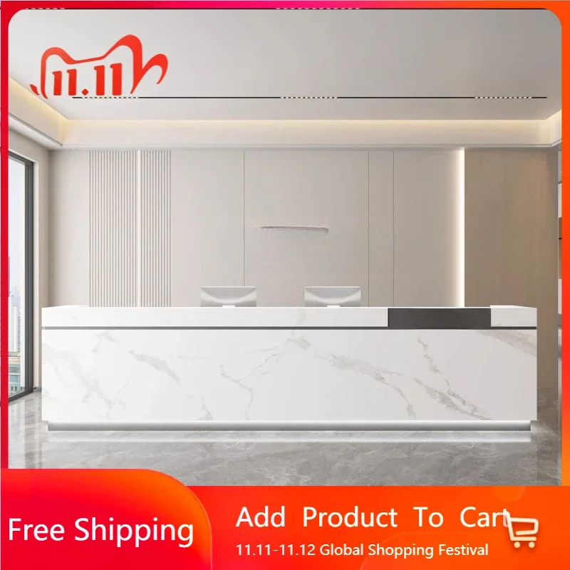 

Luxury Reception Tables Hallway Office Desks Shop Reception Desk Chairs Register Wall Modern Distillation Masa Unique Furniture