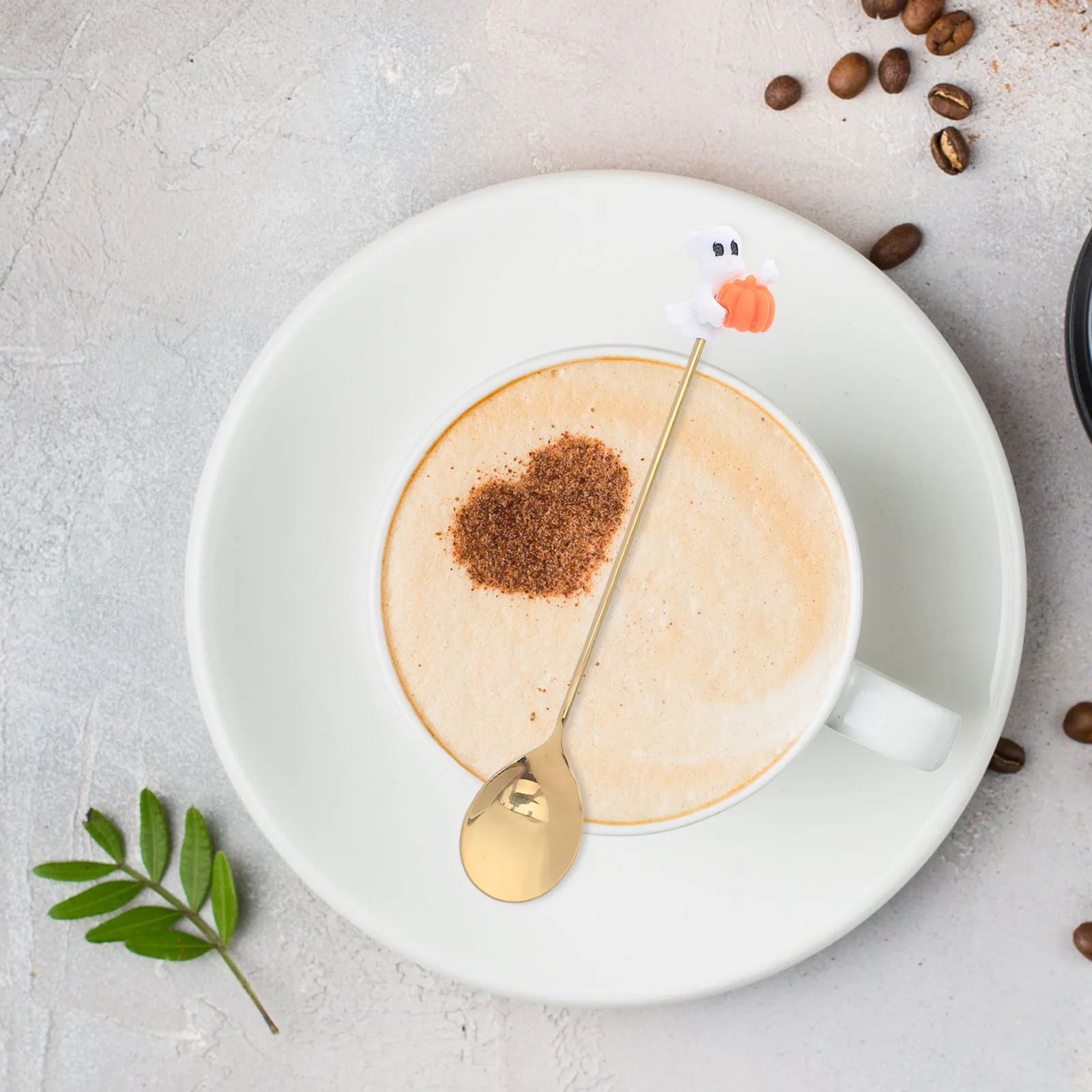 

6Pcs Multipurpose Halloween Style Stainless Steel Dessert Spoons Cake Spoons Holiday Tableware Multipurpose Spoon