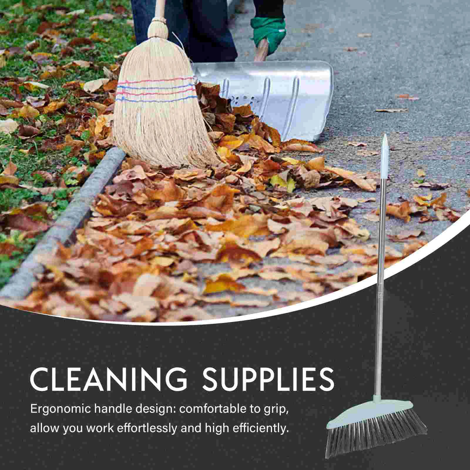 Broom Sweeping Cleaning Handleoutdoor Setmetal Kitchen Trashclean Garage Brush Garbage Indoor Floor Dustpan Brooms Sweeper Tool