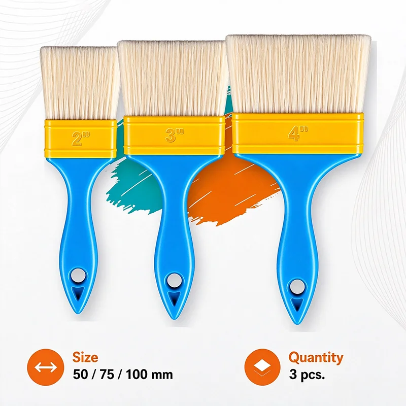 Nylon Paint Brushes Brush Paintbrush Drawing Pen for Wall Painting Home Cleaning Kitchen BBQ Plastic Multifunctional Hand Tools
