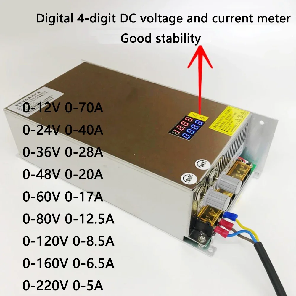 indicacao digital fonte de alimentacao led driver transformador ajustavel ac dc 12v 24v 36v 48v 1000w 60v 80v 120v 160v 220v 01