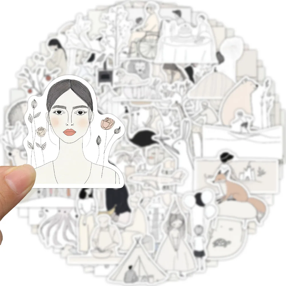 550PCS Cartoon Cool Basic Art Stickers, Computer Phone Cases, Diaries, Skateboards, Guitar Cups, DIY Waterproof Stickers Toys