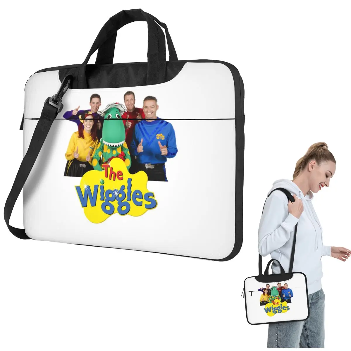 The Wiggles Tv Show Music Band Crossbody Laptop Bag Case Computer Bag Resistant Protective Notebook Pouch for Lenovo