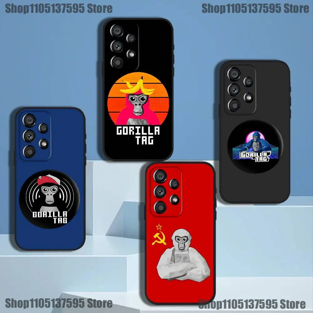 

Monkey G-Gorilla TagS Game Phone Case For Samsung Galaxy A91,80,73,72,71,53,52,51,22,5G Shockproof Soft Black Cover