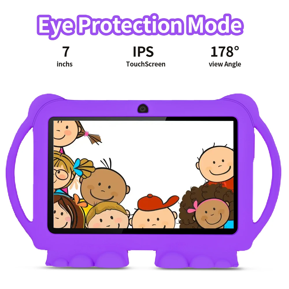 Novo tablet infantil processador quad core de 7.0 polegadas 4gb + 64gb ips1024 * 600 software educacional de controle parental android 13
