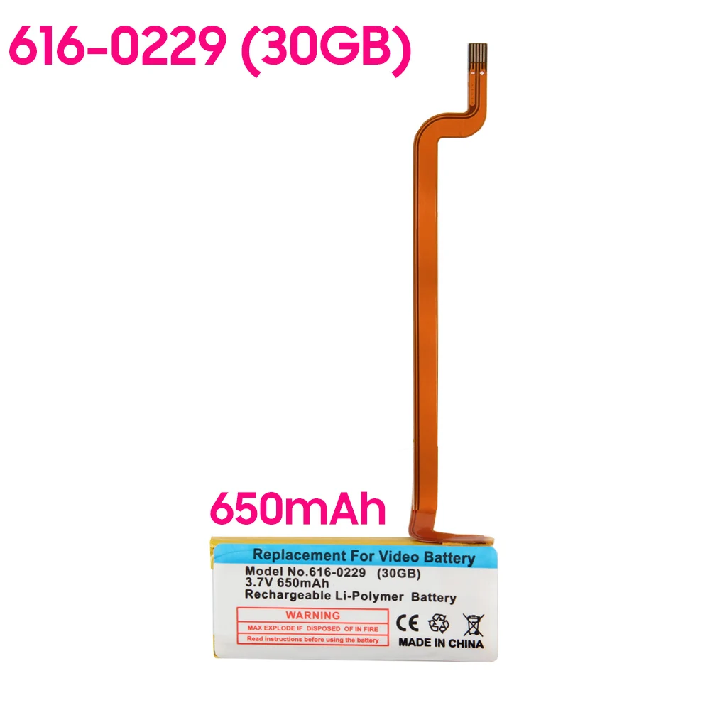 616-0232 Replacement Battery For ipod classic 6 7th gen Thick 160GB 80GB 60GB video A1136 616-0229 30GB Thin Batteries With Tool image 4