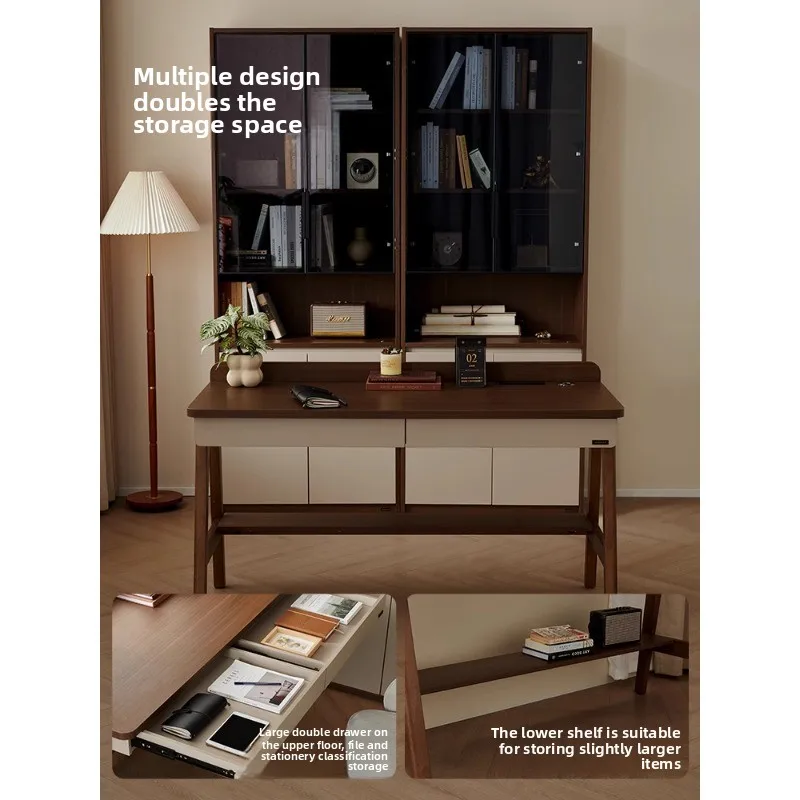 Factory Direct 2026 New Chinese desk, chair, living room, study, household multi-functional solid wood foot desk