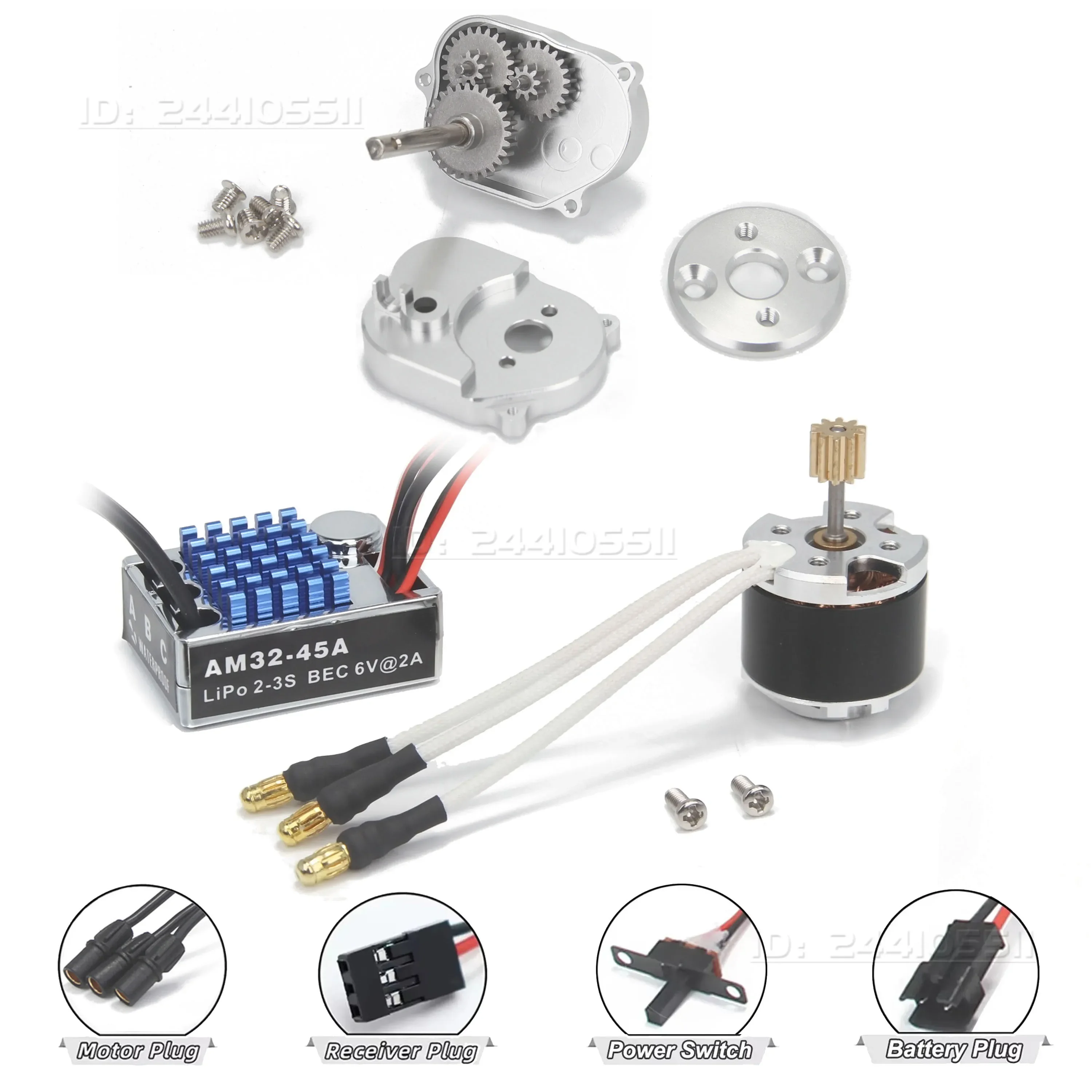 NEEBRC 2600KV クローラーブラシレスモーター RCカー用