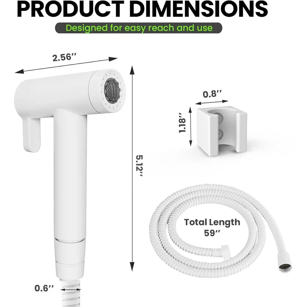 RV Bidet Sprayer – All Metal, RV Handheld Bidet with Water Hose & RV Fitting, Wall-Mount Toilet Sprayer for Motorhomes, Fifth Wh - view 5