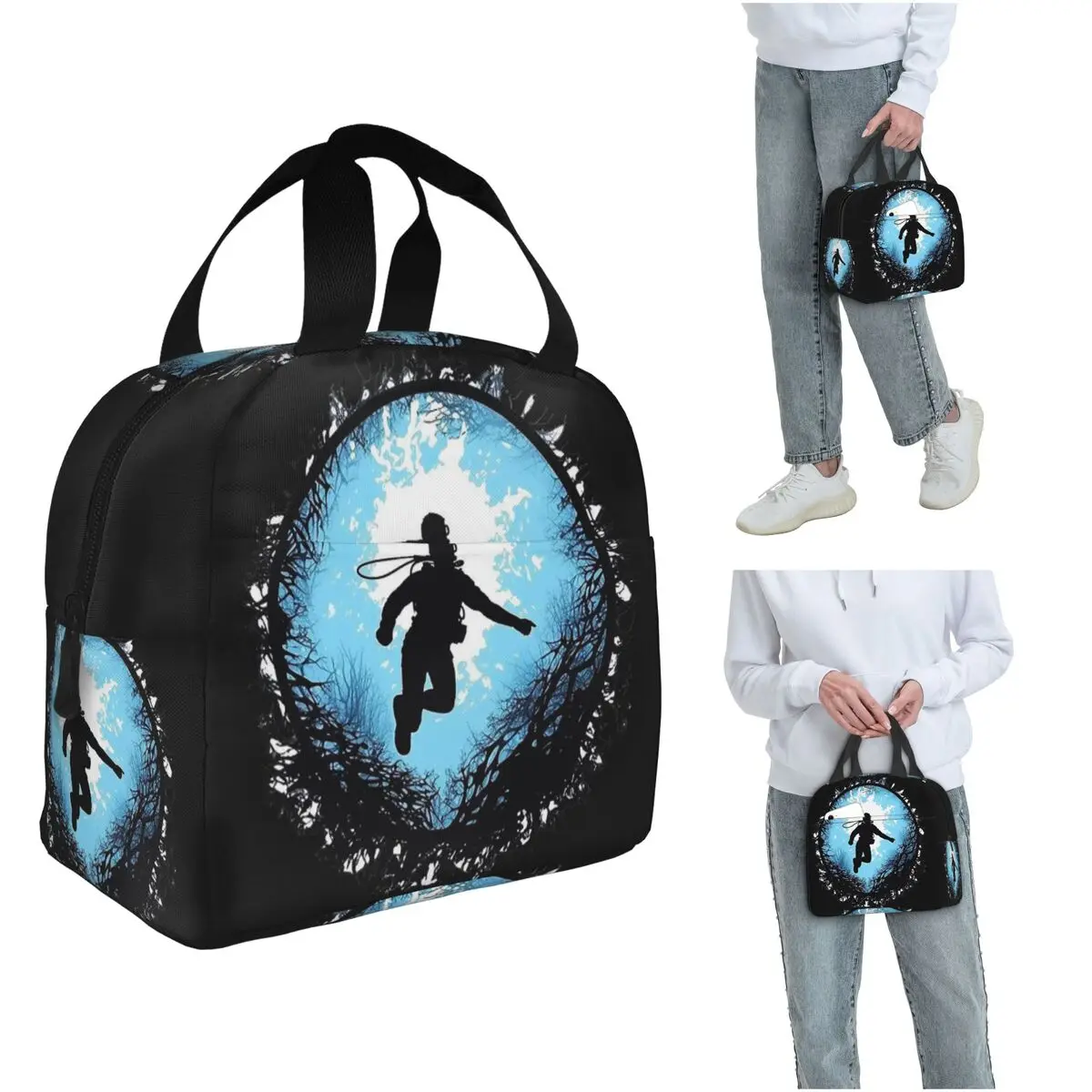 

Изолированная сумка для обеда с изображением флага дайвера, для женщин и детей, портативная термосумка для еды, сумка-тоут