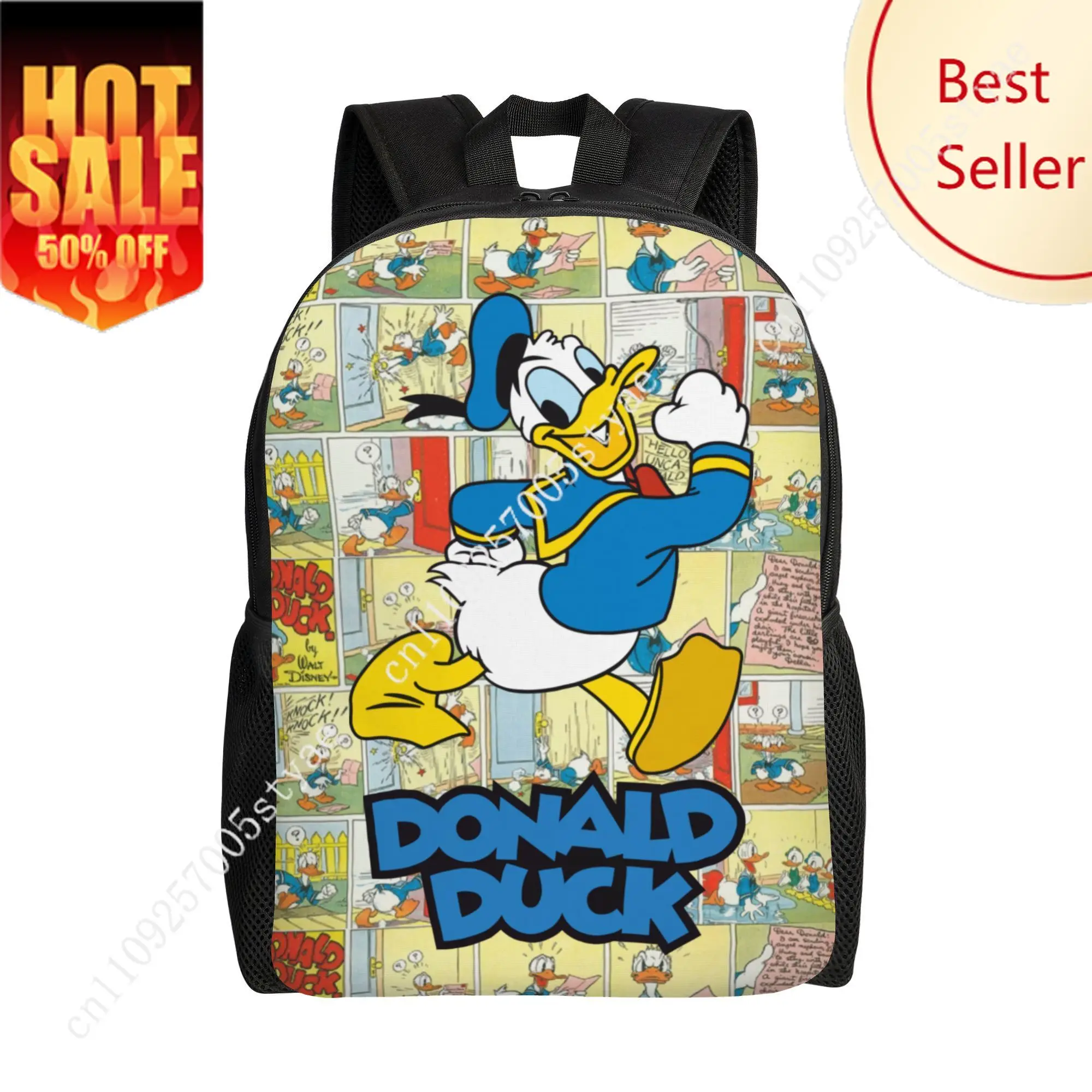 

Donald Duck Classic Backpack Disney Cartoon Decorate Fabric Bags Design Your Photo Logo Text Party Holiday Custom Gifts