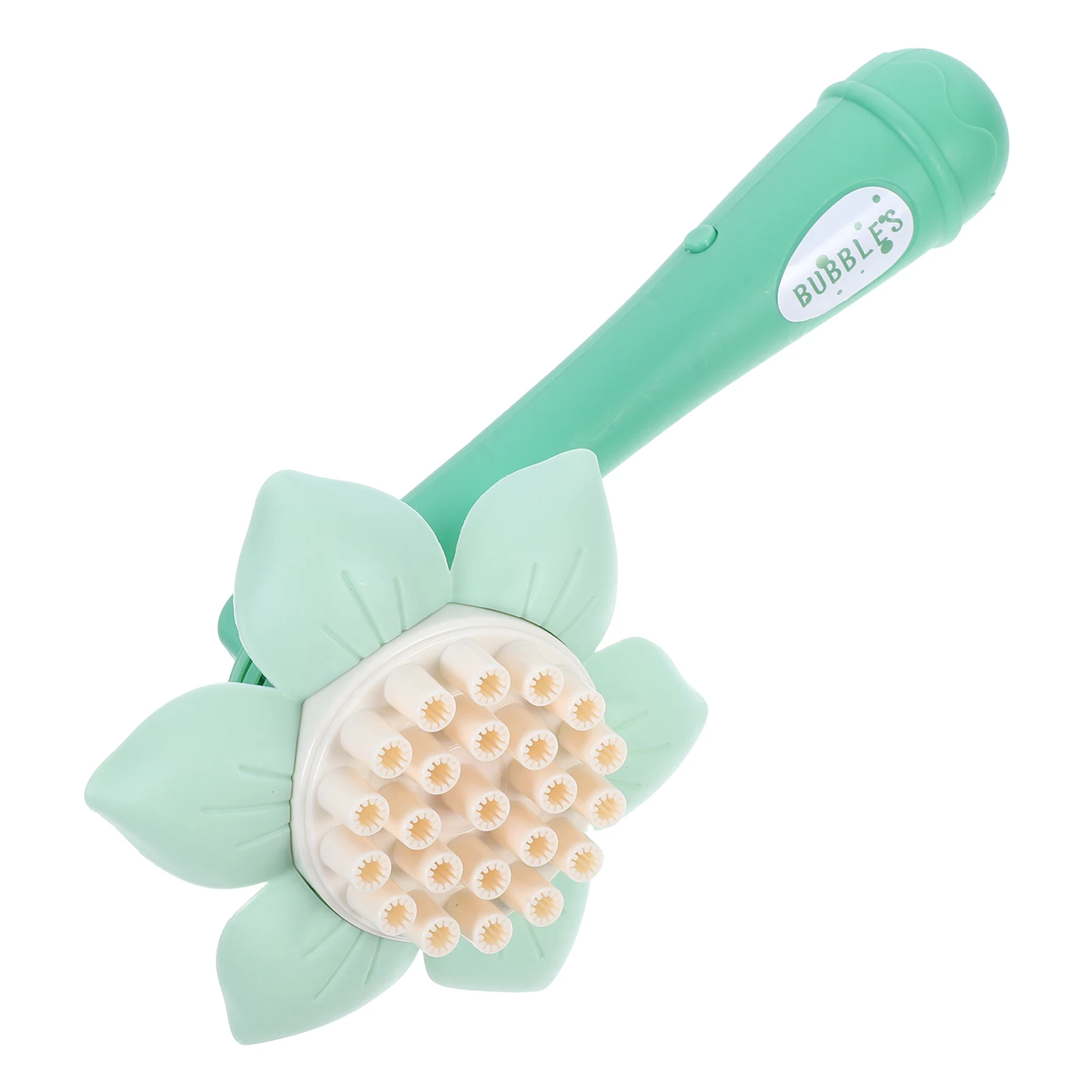 Bubble Machine 23 หลุม Sunflower Shape ไฟฟ้าเด็กมือถือ Blower พลาสติกกลางแจ้งในร่มสนุกของขวัญ Play