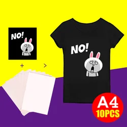 Papel A4 para impresora de inyección de tinta, papel de transferencia térmica por sublimación, Impresión de Ion en tela, ropa, camiseta, 10 hojas