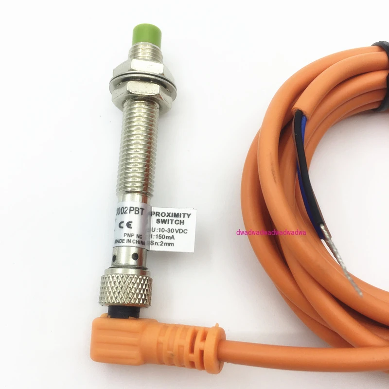 M8 PNP/NPN NO/NC proximity inductive sensor switch with connector DC 3 wires non-flush type normally open/close sensor 5m plug