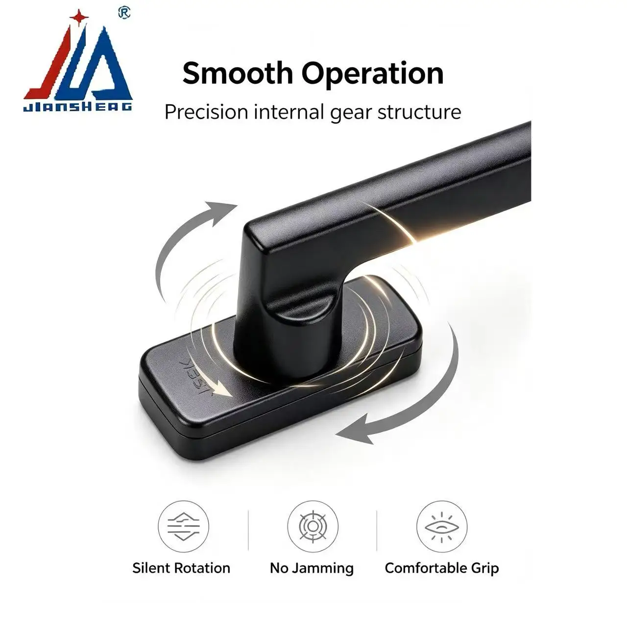 Aluminum Alloy Tilt And Turn Window Handle Smooth Durable Casement Replacement Lever for Home Improvement