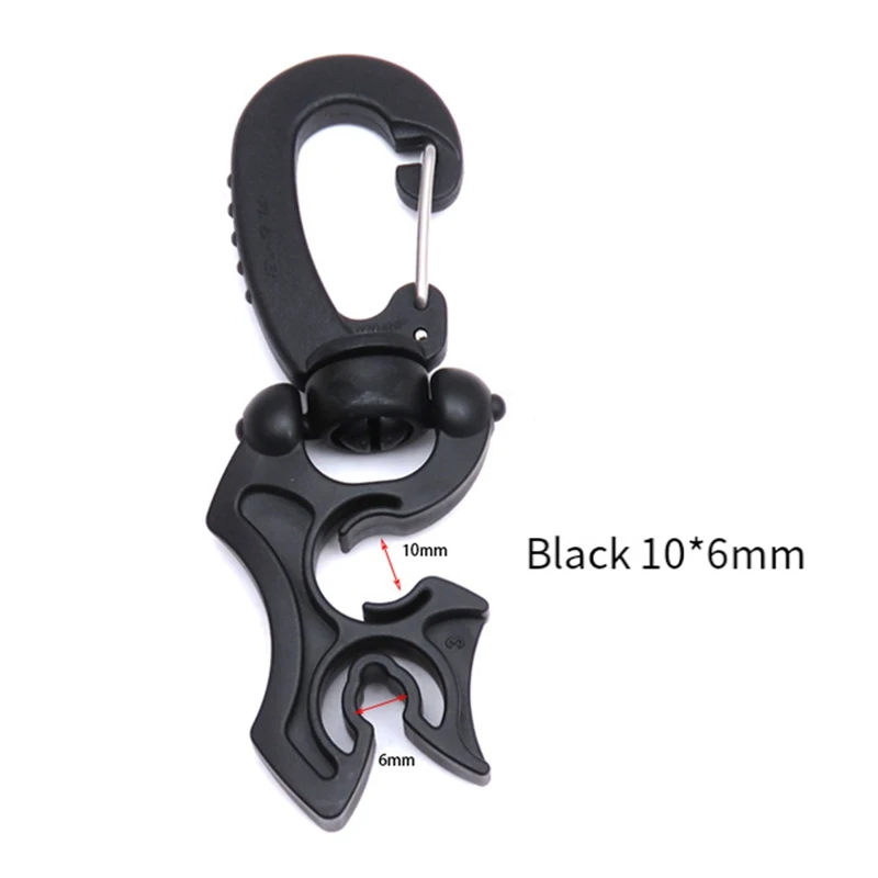 4 Pieces Diving Hose Holder Clip Diving Double BCD Hose Clip With Snap Hook Buckle For Dive Snorkeling Replacement Parts