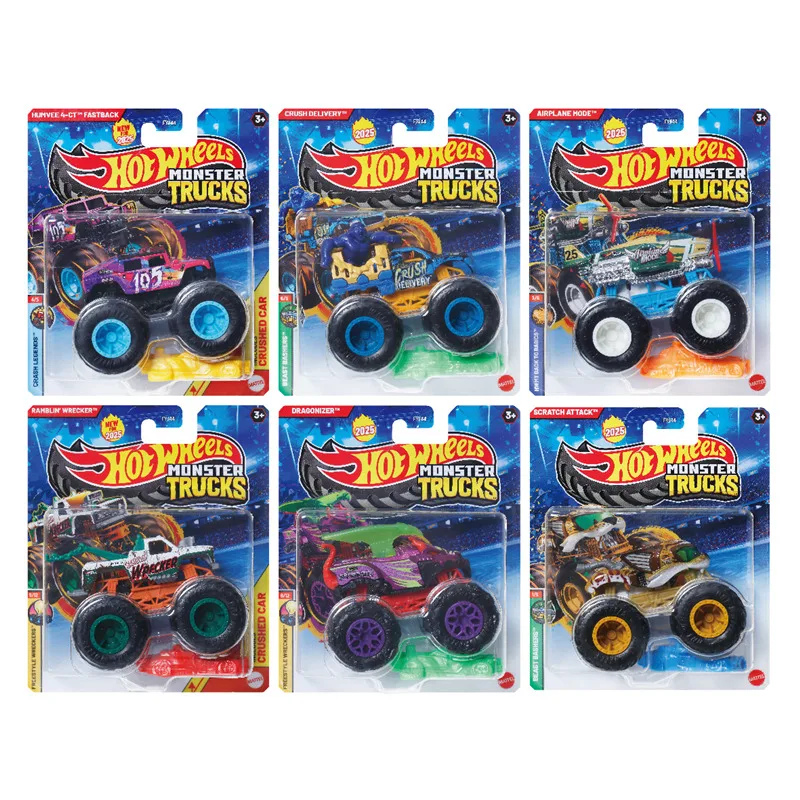 جديد 2025 Hot Wheels Monster Trucks G/F Cases 16-truck 1:64 Diecast Vehicle, Model Cars Toys FYJ44 #2