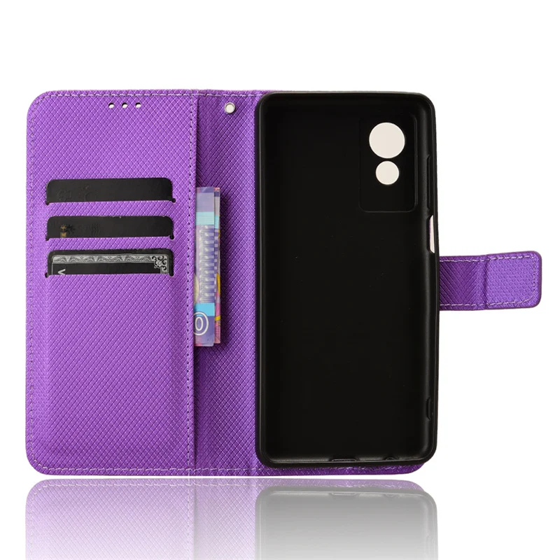 For TCL 501 4G Flip Luxury Cover Diamond Pattern Skin PU Leather Wallet Stand Case For TCL 501 TCL501 4G Phone Bags