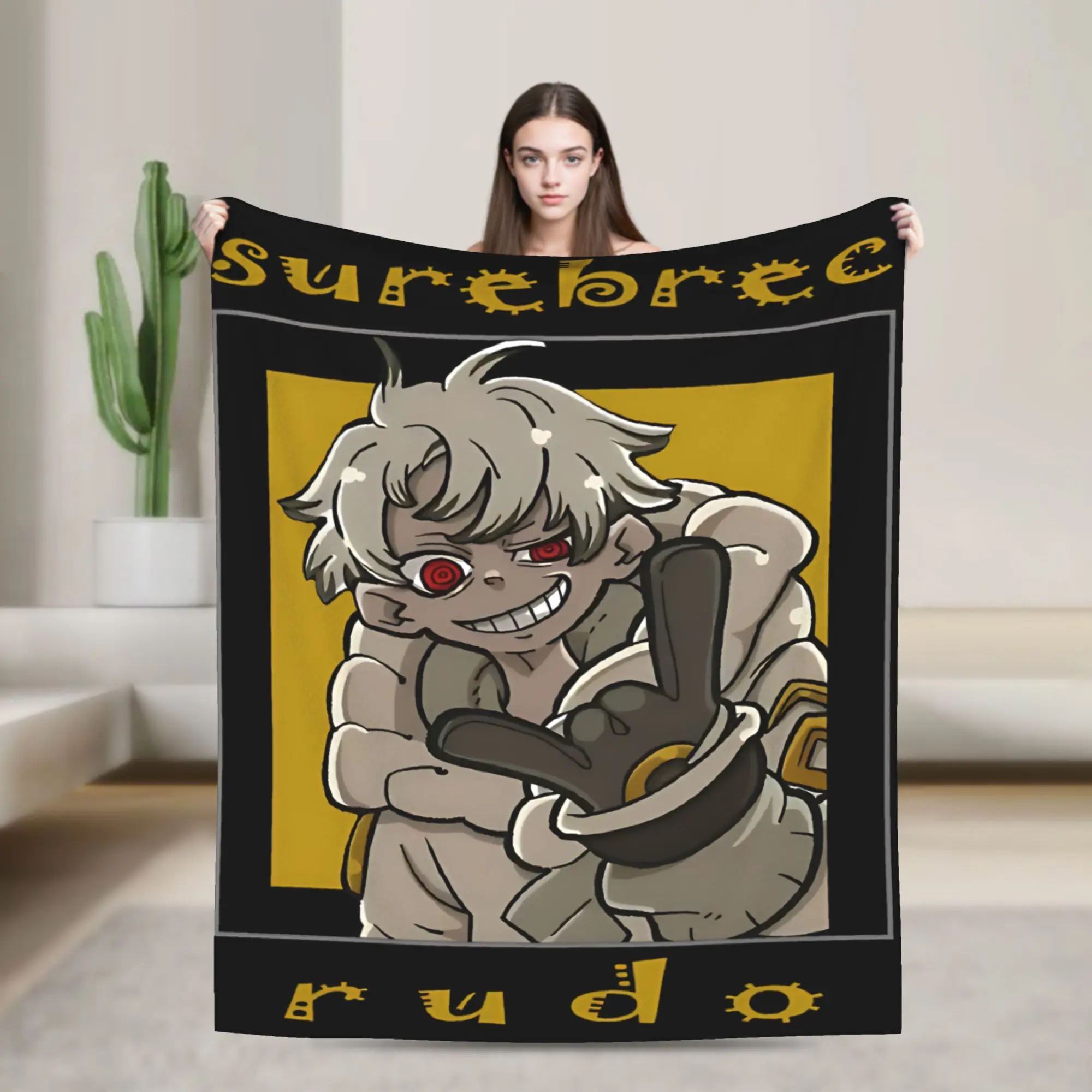 Zanka Nijik Gachiakuta Anime Knitted Blankets Flannel Throw