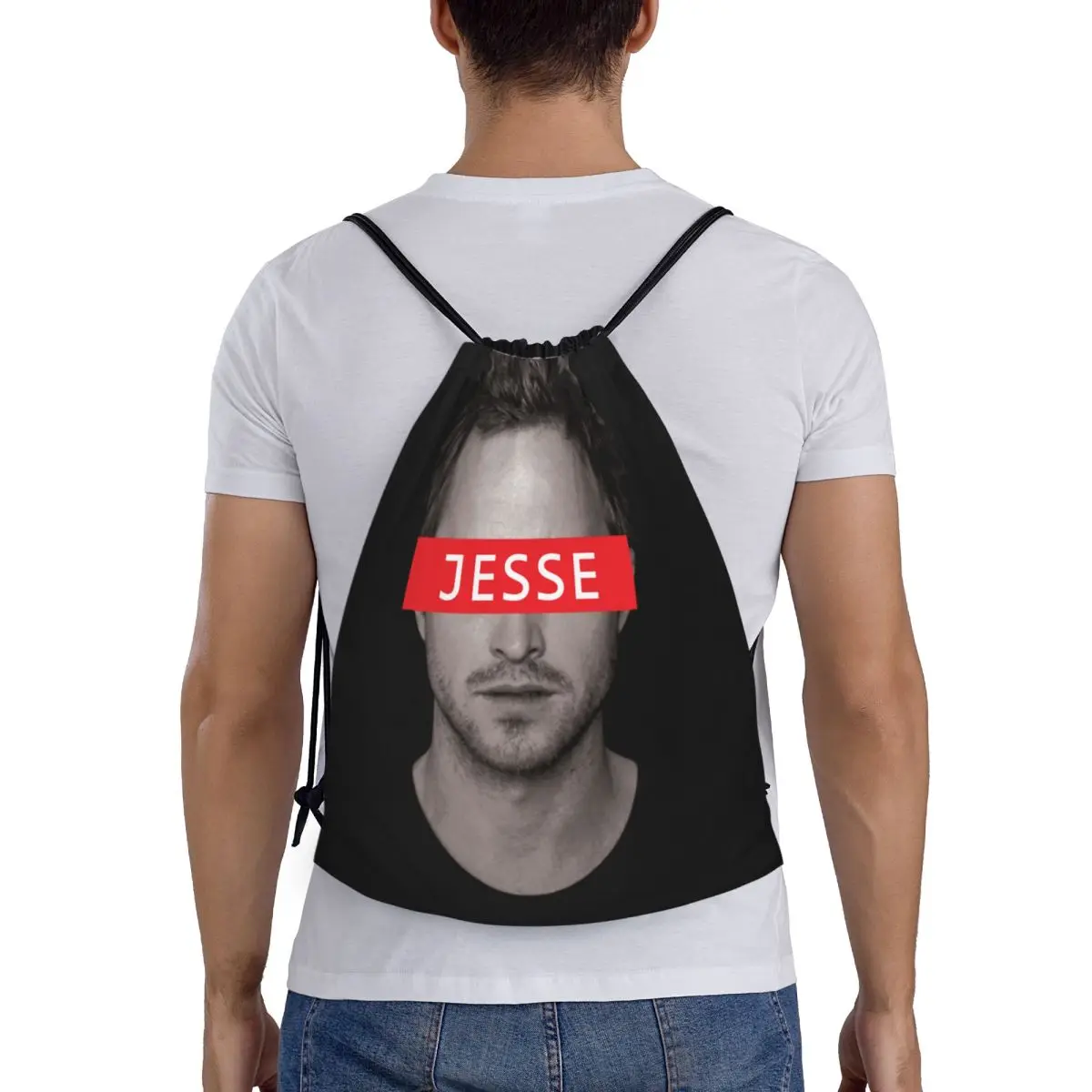 Jesse Pinkman Breaking Bad Drawstring Backpack Sports Gym Bag String Sackpack for Running