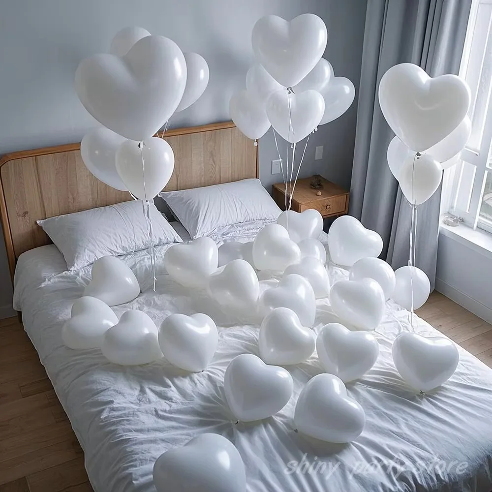 12Inch Heart shape Balloons Love Inflatable Air Helium Balloon room Day Marriage Wedding Birthday Party Decor Supplies