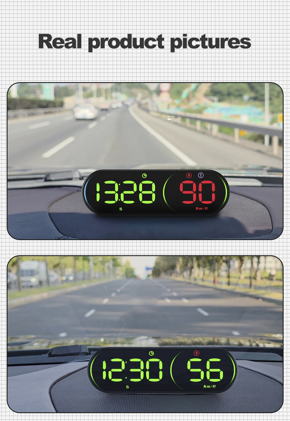 G26 Head-up-Display (HUD) Auto-GPS-LED-Smart-Digital-Tachometer KM/H MPH Übergeschwindigkeitswarnung für LKW SUV Motorrad Zubehör – Detail 17
