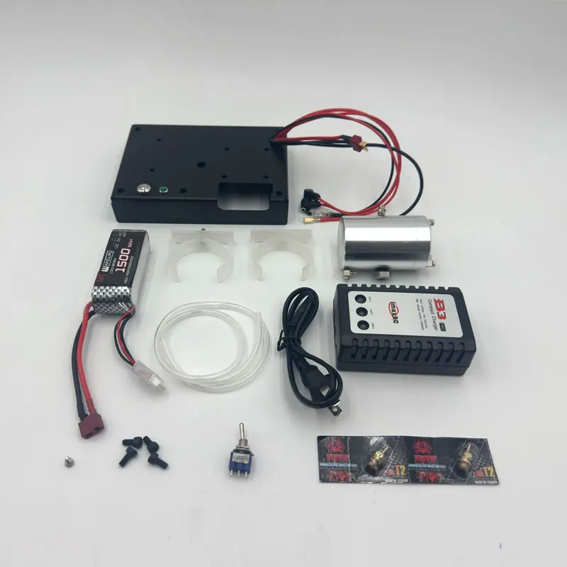 FS L200AC Methanol Starter Electronic Starter Kit for TOYAN Twin Cylinder Engine Model Kit Silver/Black