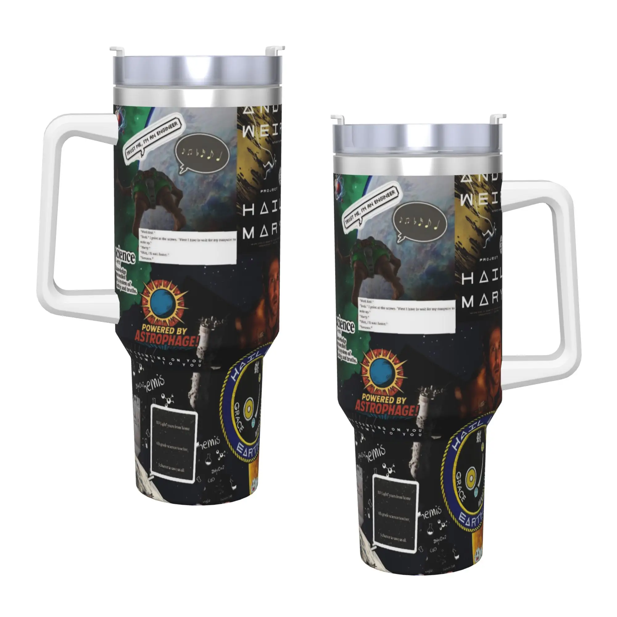Project Hail Mary Movie 2026 Insulated Tumbler with Straws  Stainless Steel Thermal Mug Double Wall Car Bottle Cup 40oz