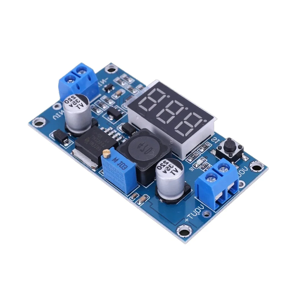 1pc DC-DC Adjustable Step-Down Module With Digital Voltmeter Display For Electrical Instruments Parts Accessories