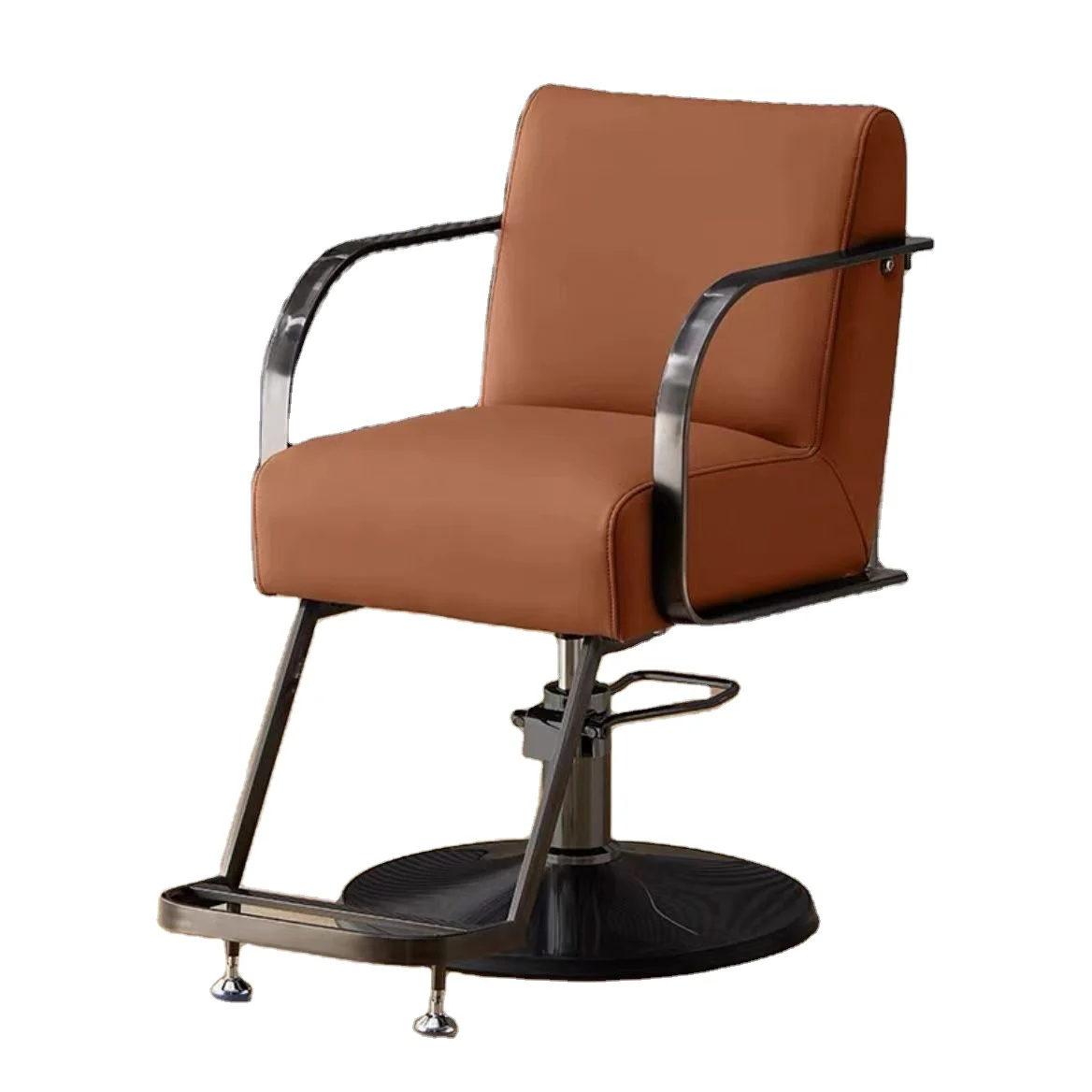 #Barbershop Special Hair Salon Chair Upgrade Rotating Stainless Steel Armrest Light Luxury Ironing Dyeing Chair