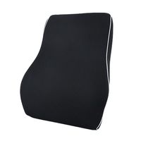 Ergonomic Lumbar Support Pillow Soft Mesh Cover Memory Cotton Back Cushion Black Massage Car Seat Waist Cushion Car