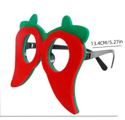 

3Pcs Party Decoration Chili Sunglasses Creative Mexican Fiesta Summer Event Photo Booth Eyewear Funky Sunglasses