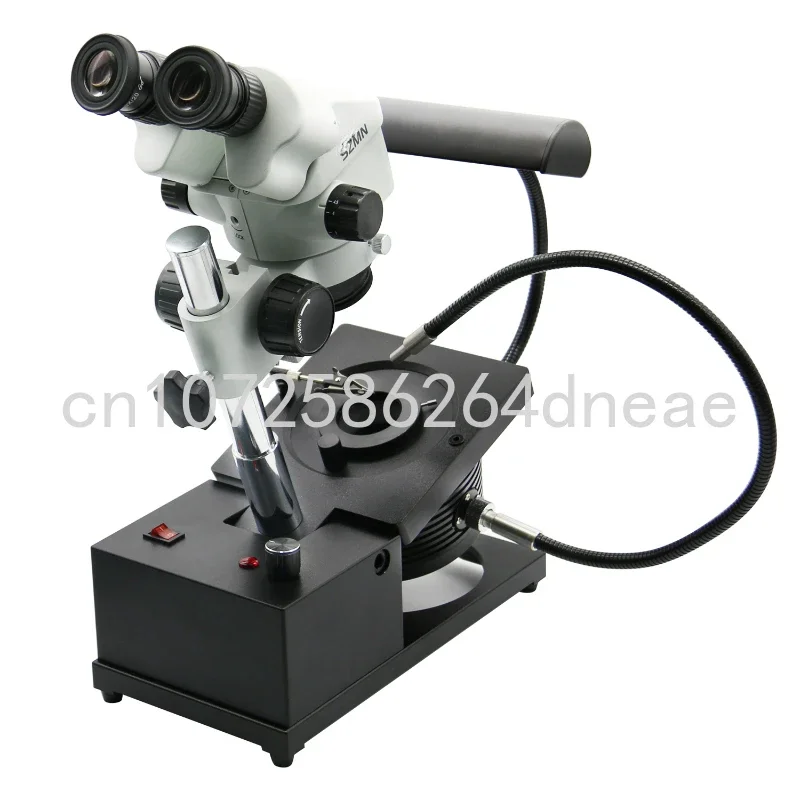 

Adjustable Binocular Jewelry Microscope, Gemological Professional Level High-definition Use for Identification