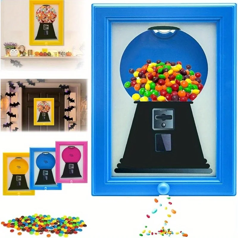 Candy Dispenser Picture Frame Wall Candy Frame Wall Candy Dispenser Holiday Gift for Candy Nuts Cat and Dog Dim Sum